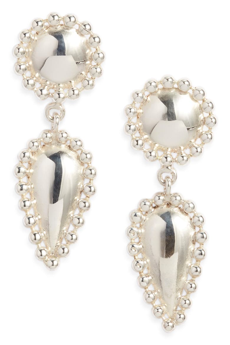 Kata Teardrop Earrings, Main, color, SILVER
