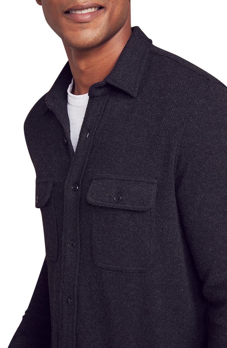 Faherty Legend Button-Up Shirt, Alternate, color, Heathered Black Twill