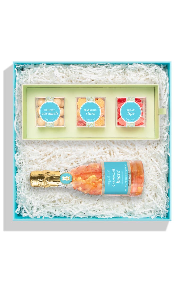 sugarfina Graduation 3-Piece Bento Gift Box & Celebration Bottle Set, Main, color, 