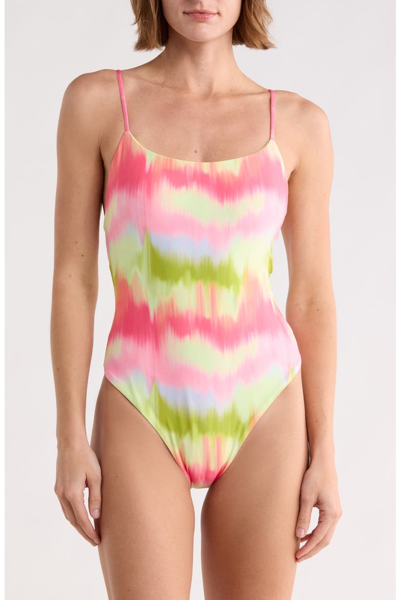 Luster Reversible One-Piece Swimsuit, Main, color, PINK