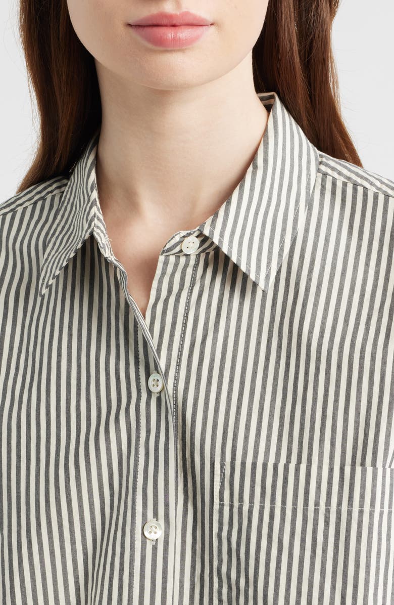 Rails Elsa Stripe Button-Up Shirt, Alternate, color, Noir Stripe