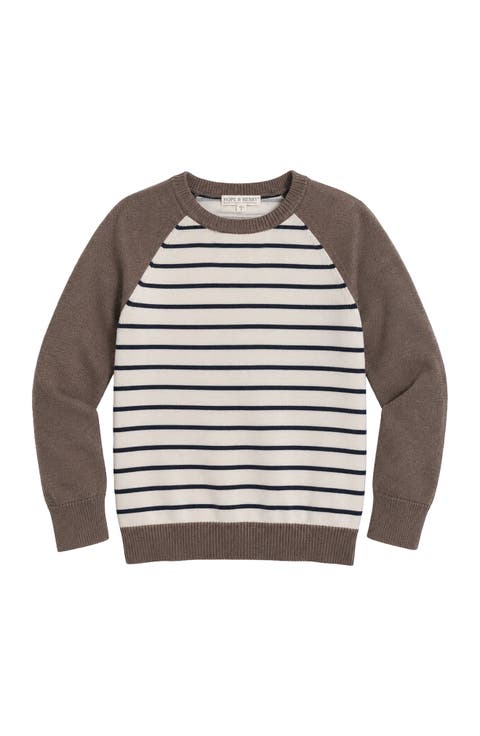 Kids' Organic Long Sleeve Raglan Sweater