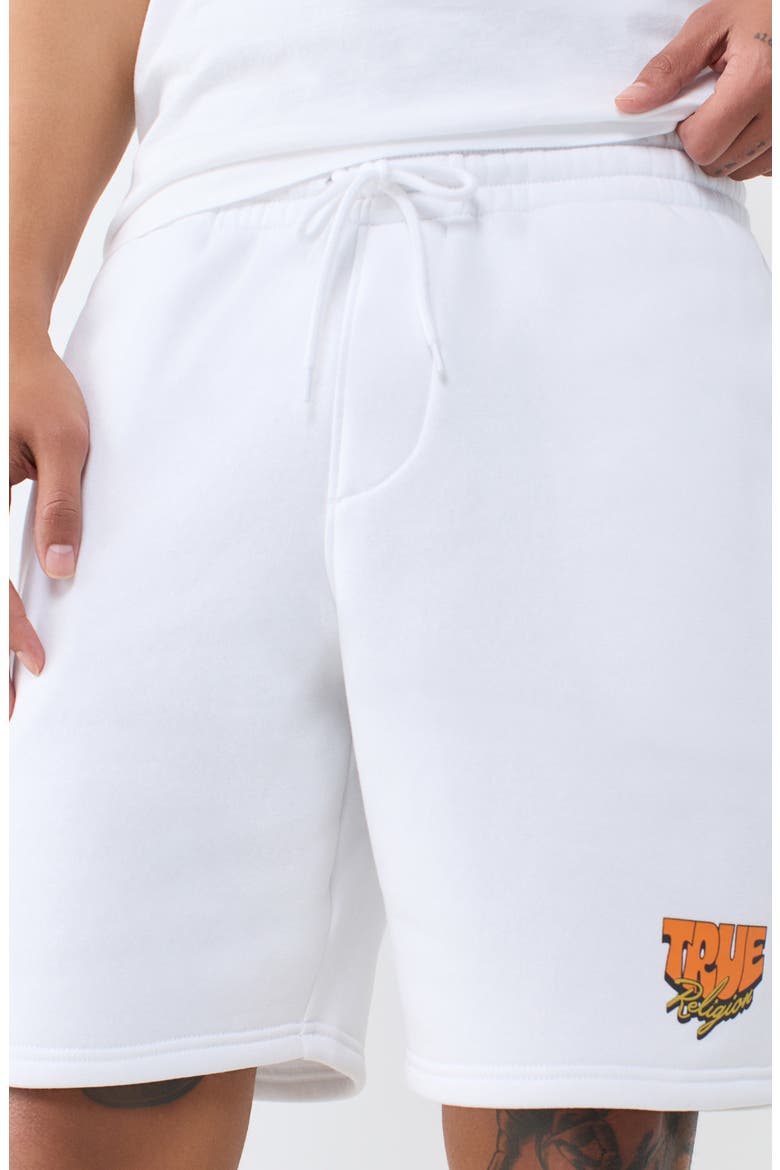 Balloon Graphic Fleece Shorts, Alternate, color, OPTIC WHITE