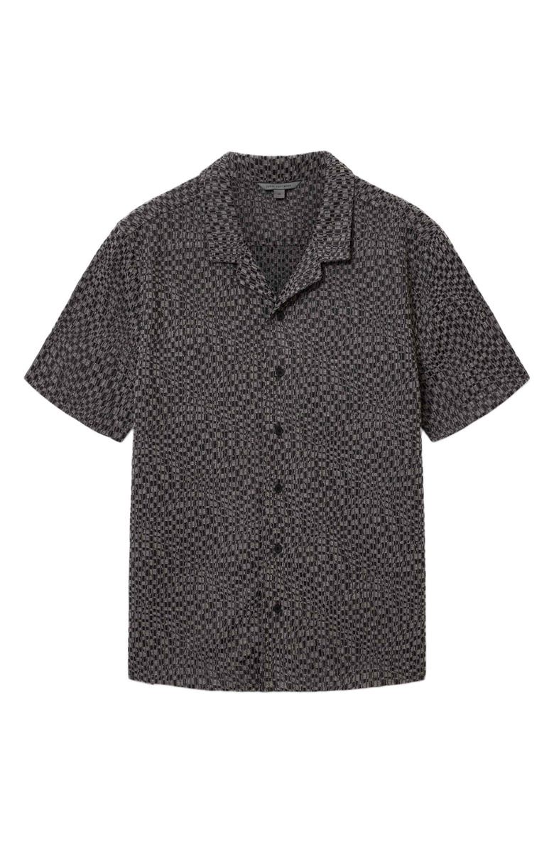 John Varvatos Cillian Camp Shirt, Alternate, color, Black