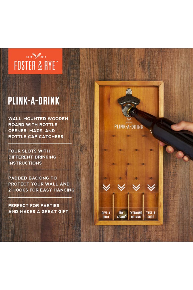 Plink-A-Drink Game, Alternate, color, Wood