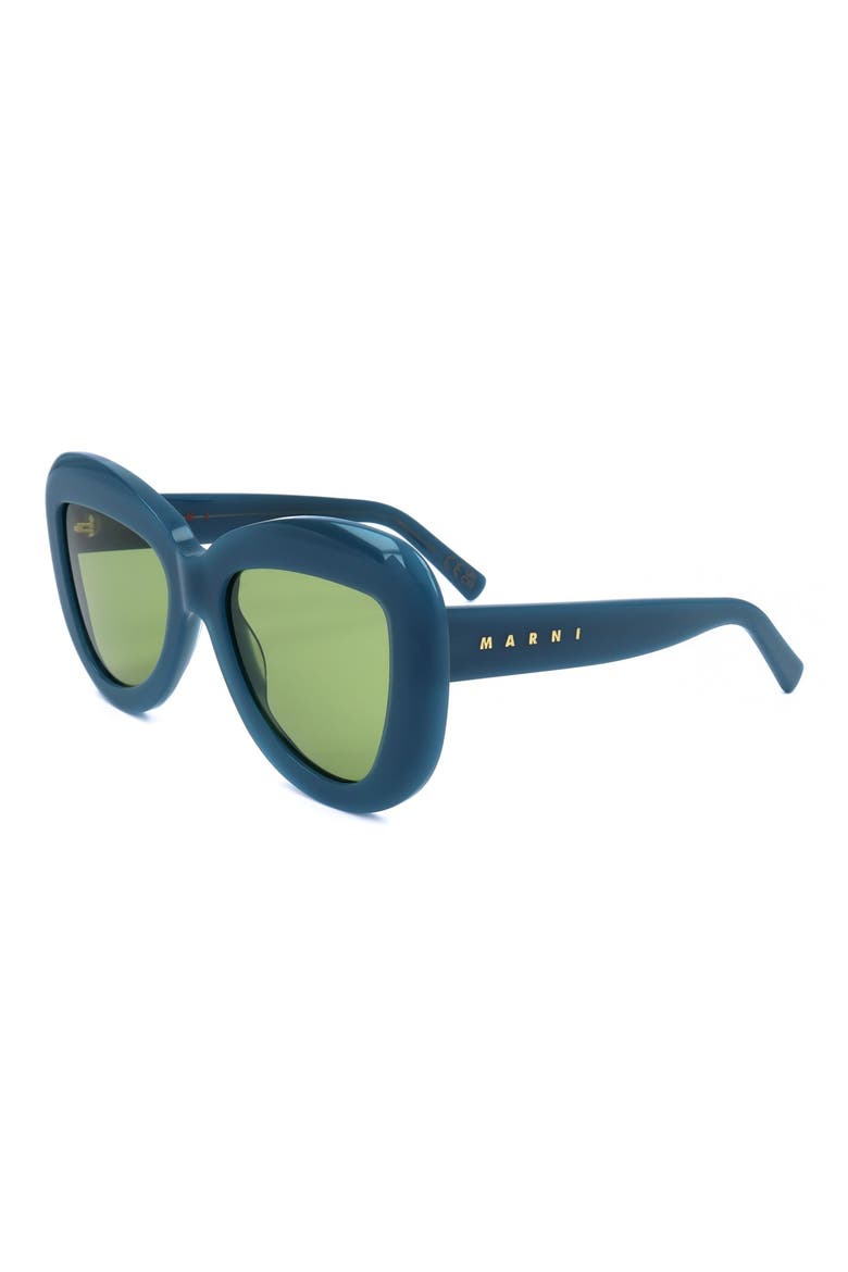 55mm Cat Eye Sunglasses, Alternate, color, BLUE / GREY
