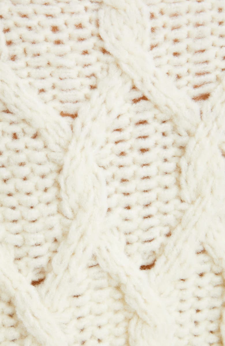 Acne Studios Kandren Chunky Cable Distressed Wool Blend Sweater Vest, Alternate, color, 