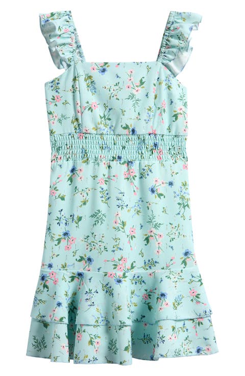 Kids' Ruffle Clip Dot Chiffon Dress (Big Kid)