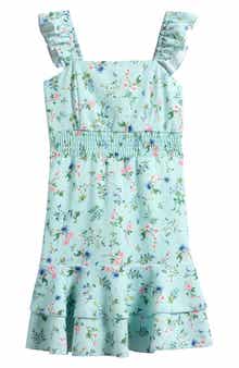 Kids' Ruffle Clip Dot Chiffon Dress