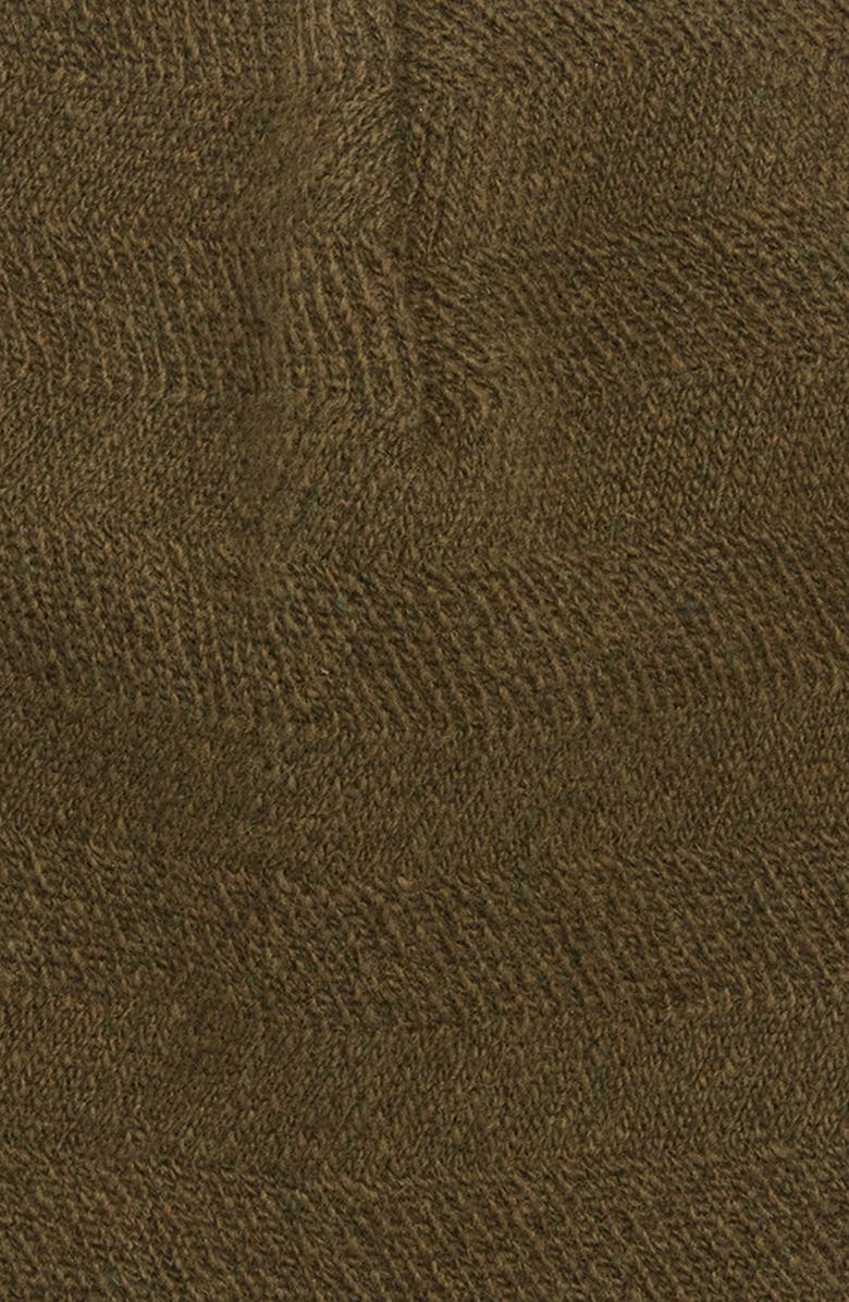 Jacquemus Le Bonnet Chevron Virgin Wool & Cashmere Beanie, Alternate, color, Khaki