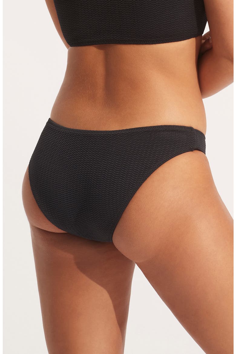 Sea Dive Hipster Bikini Bottoms, Alternate, color, BLACK