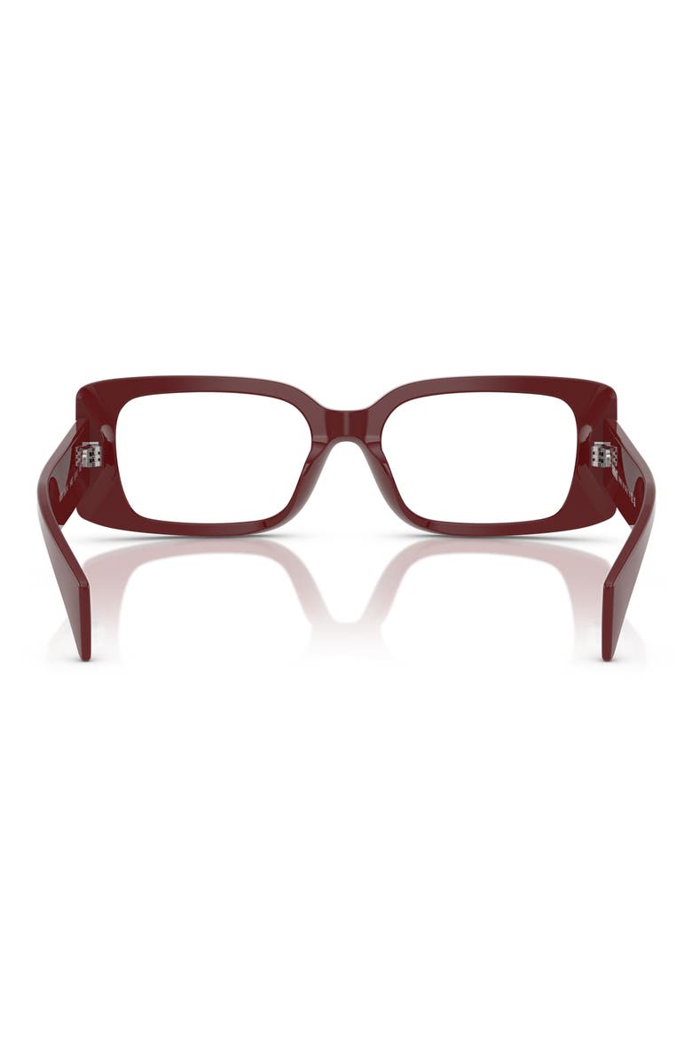 51mm Rectangular Optical Glasses, Alternate, color, BORDEAUX