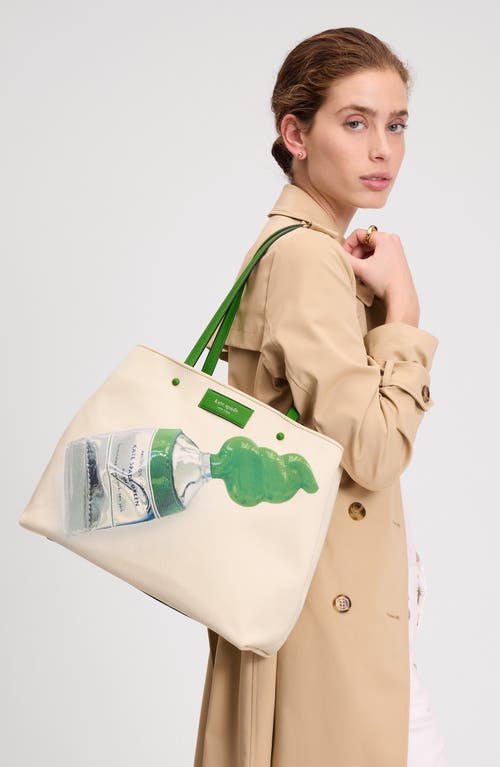 KATE SPADE KATE SPADE NEW YORK MEDIUM SQUEEZE PRINT CANVAS TOTE