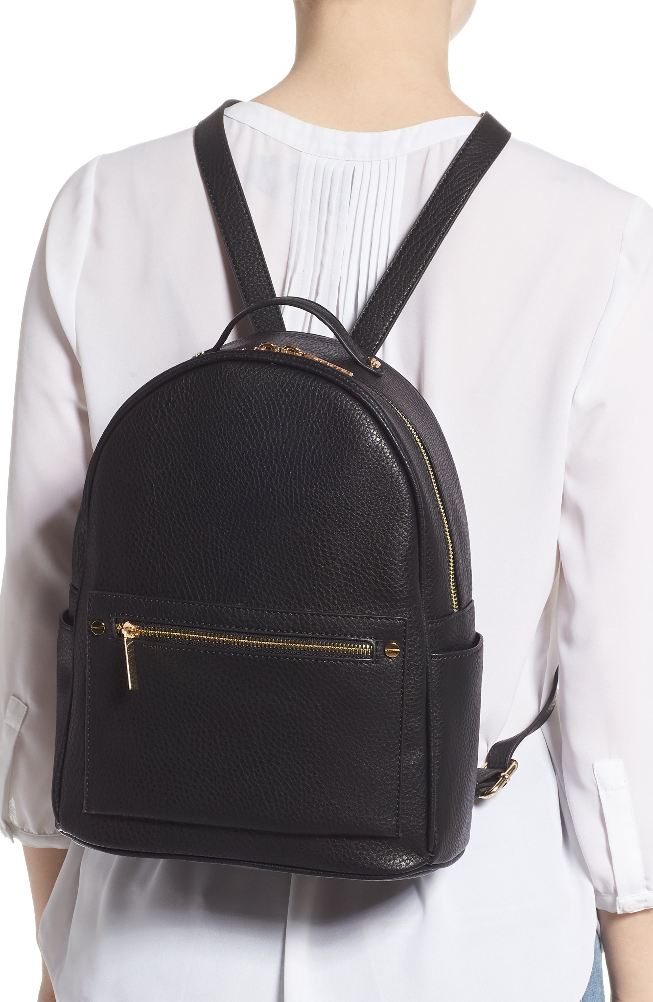 Mali + Lili Addie Vegan Leather Backpack, Alternate, color, 