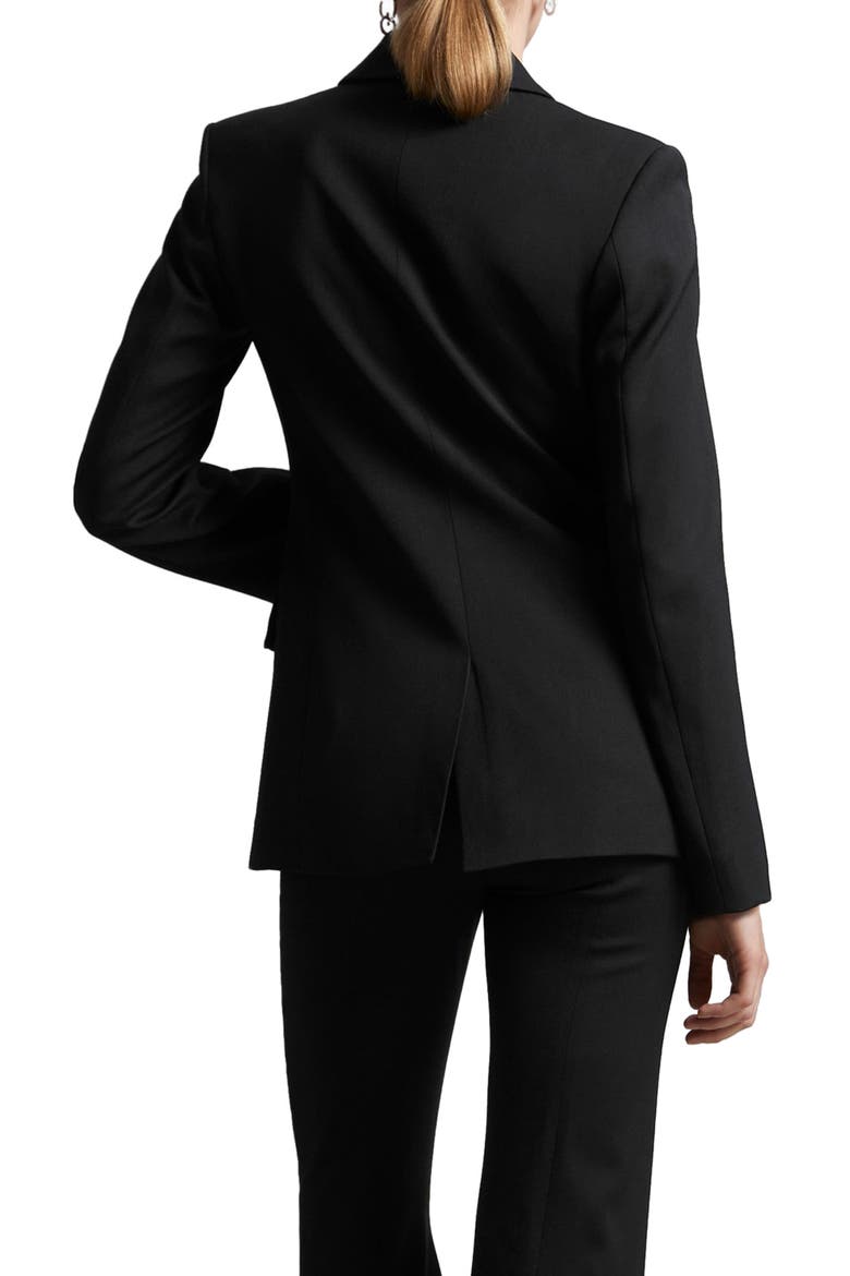 Wool Blend Tuxedo Blazer, Alternate, color, BLACK