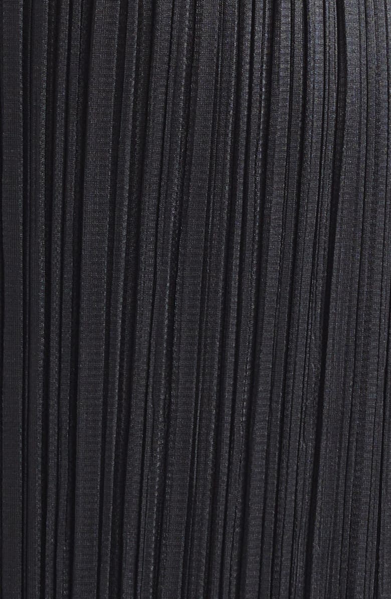 Pleats Please Issey Miyake Facade Pleated Wrap Skirt, Alternate, color, Black