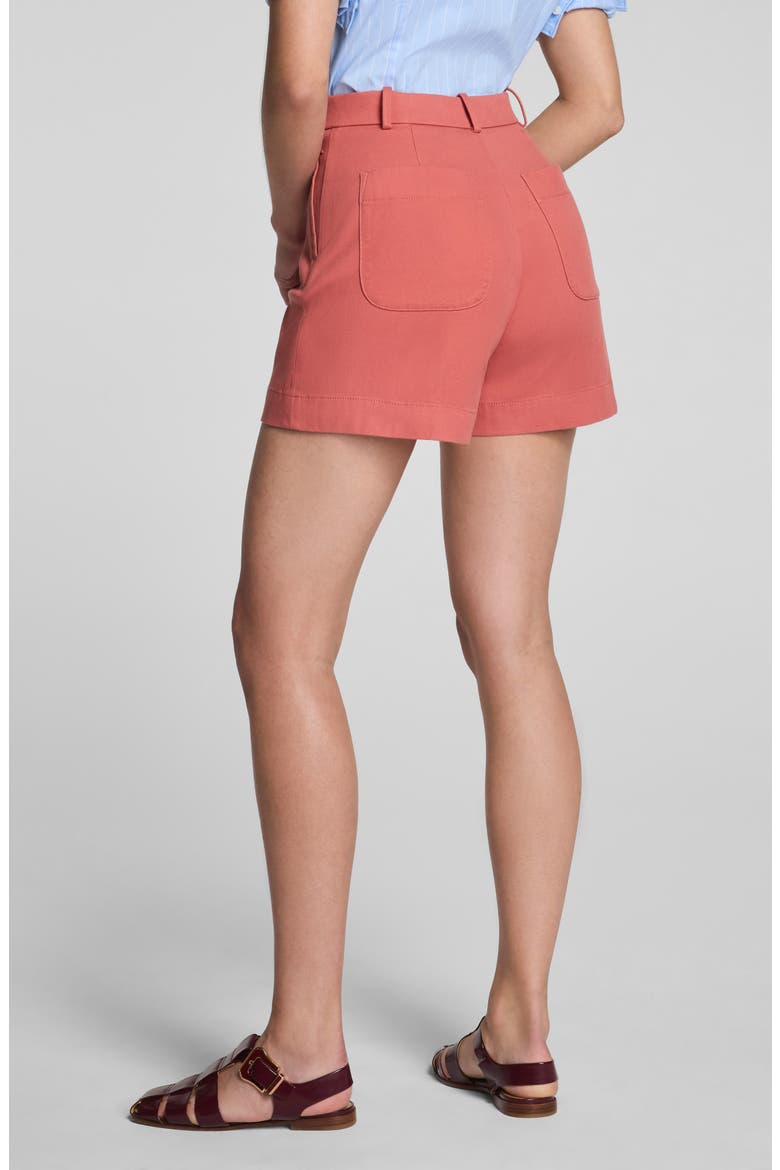 SPANXsupersmooth™ High Waist Stretch Twill Shorts, Alternate, color, CLAY