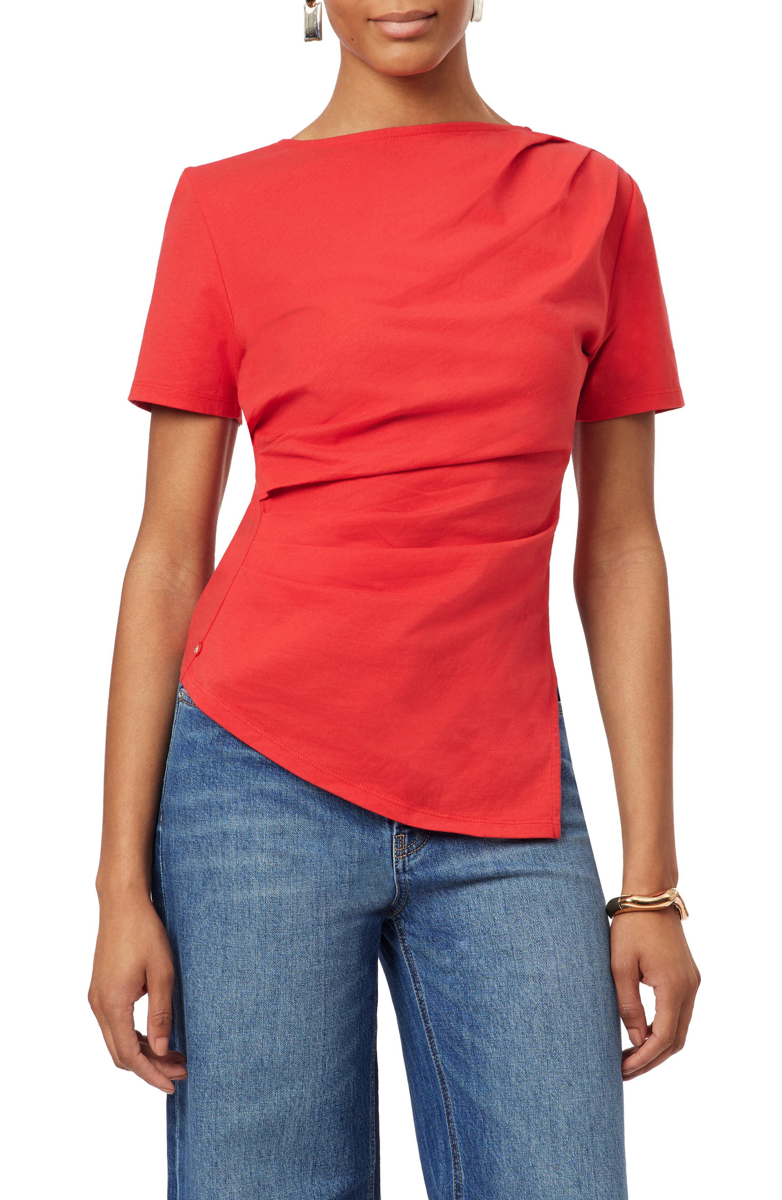 Scotch & Soda Gathered Asymmetric Tee