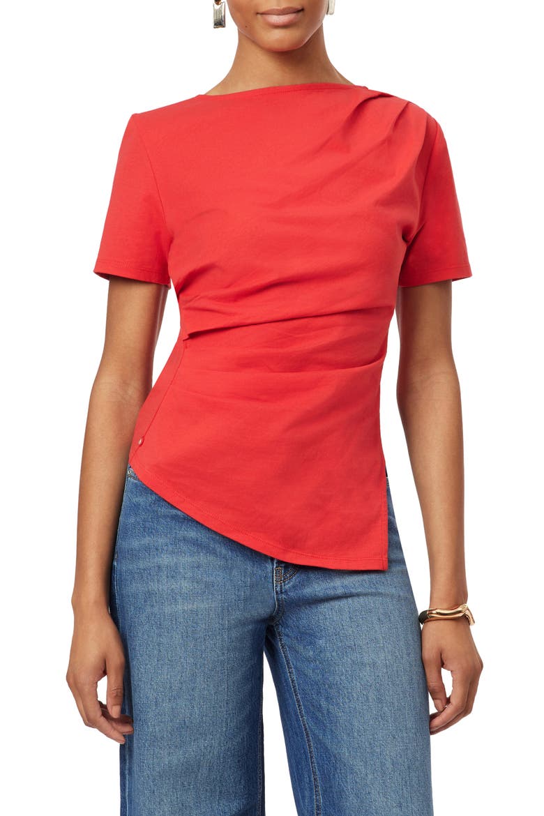 Gathered Asymmetric Tee (Women) | Nordstromrack