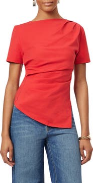 Scotch & Soda Gathered Asymmetric Tee
