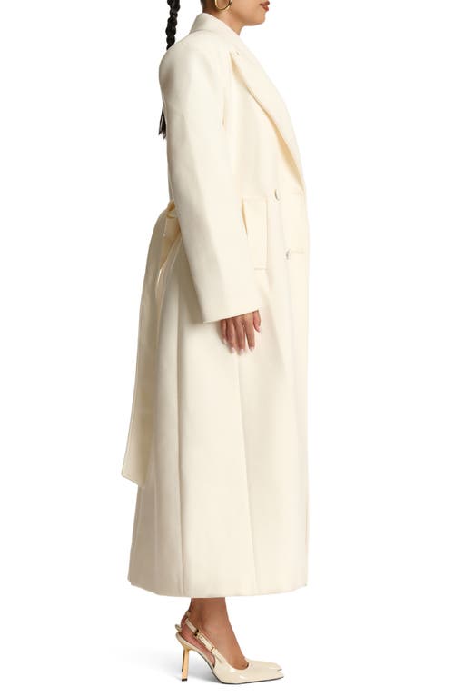 Naked Wardrobe Power Oversized Coat In Bone