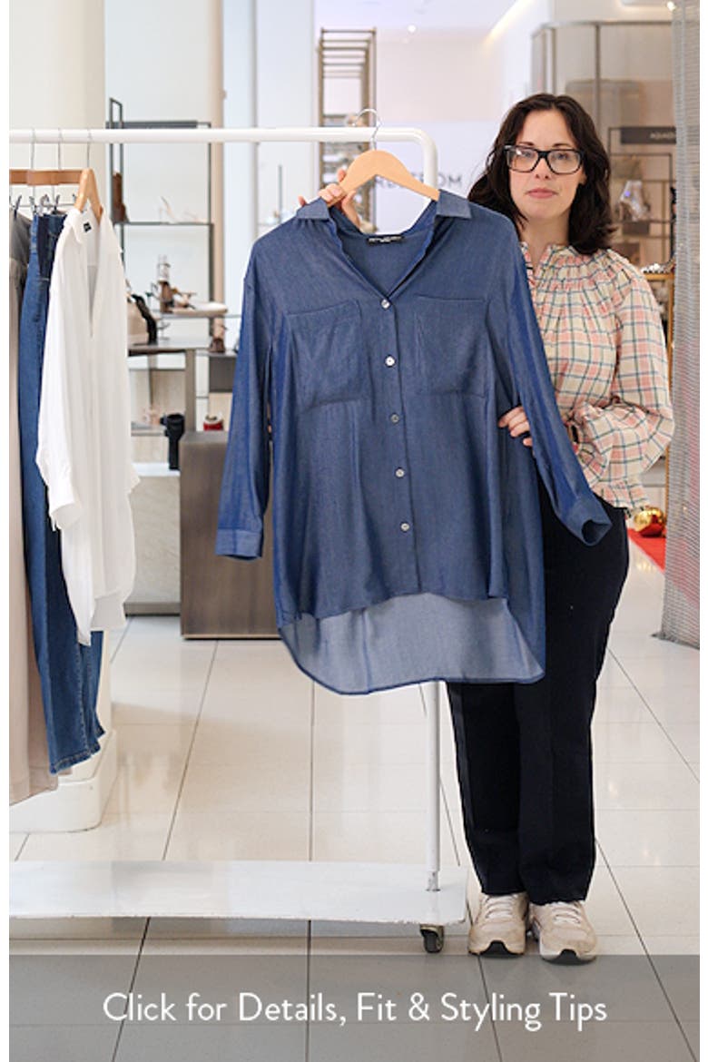 Chambray Button-Up Maternity Shirt video
