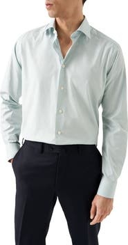 Eton Slim Fit Check Cotton Dress Shirt