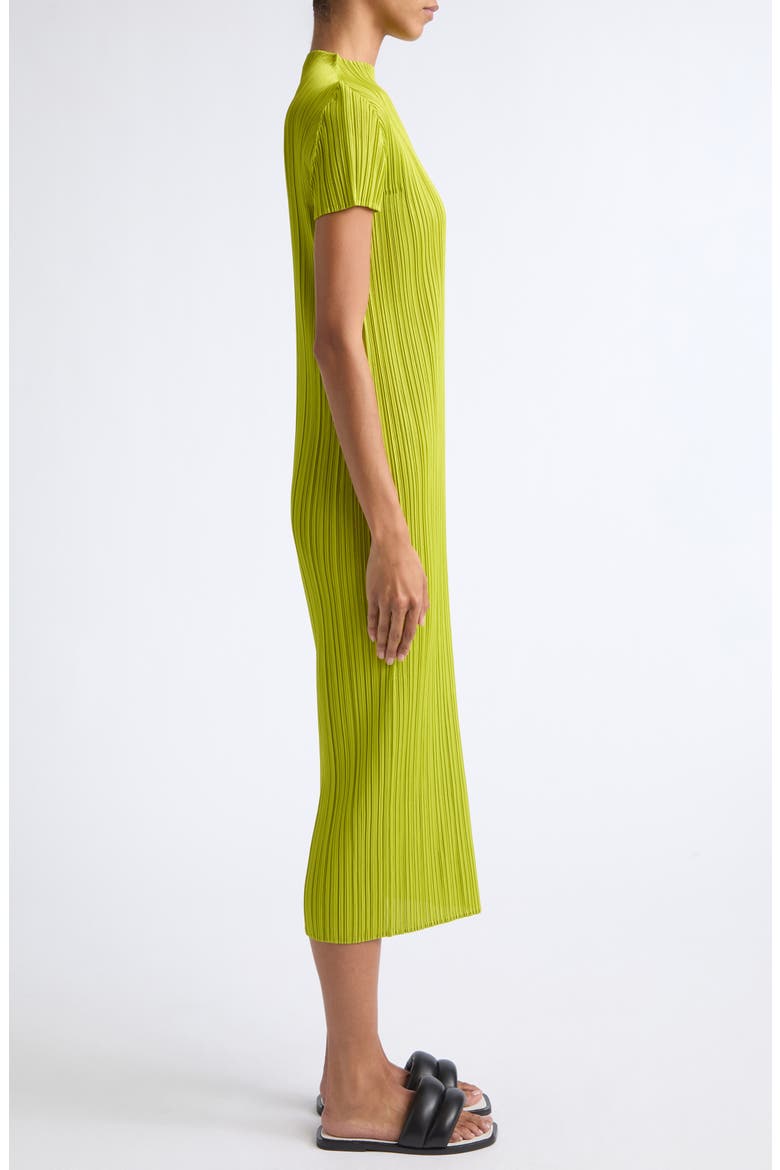 Monthly Colors June Funnel Neck Dress, Alternate, color, YELLOW GREEN