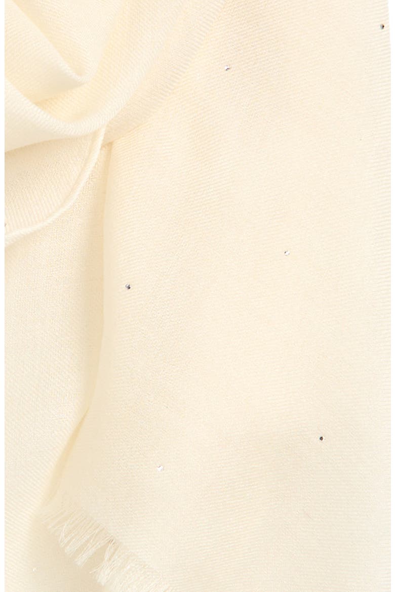 Crystal Embellished Cashmere & Silk Scarf, Alternate, color, 018 ECRU