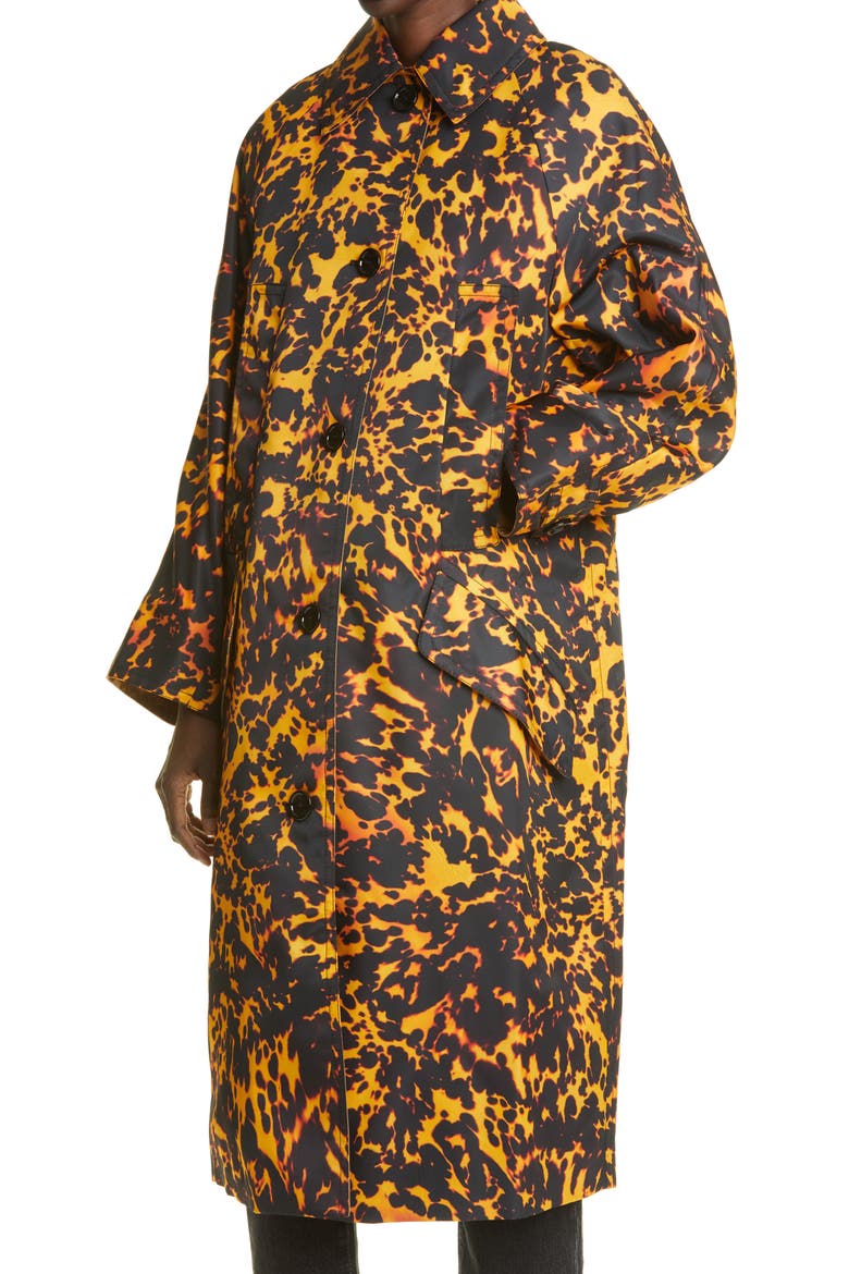 Tortoiseshell Print Coat, Alternate, color, NATURAL