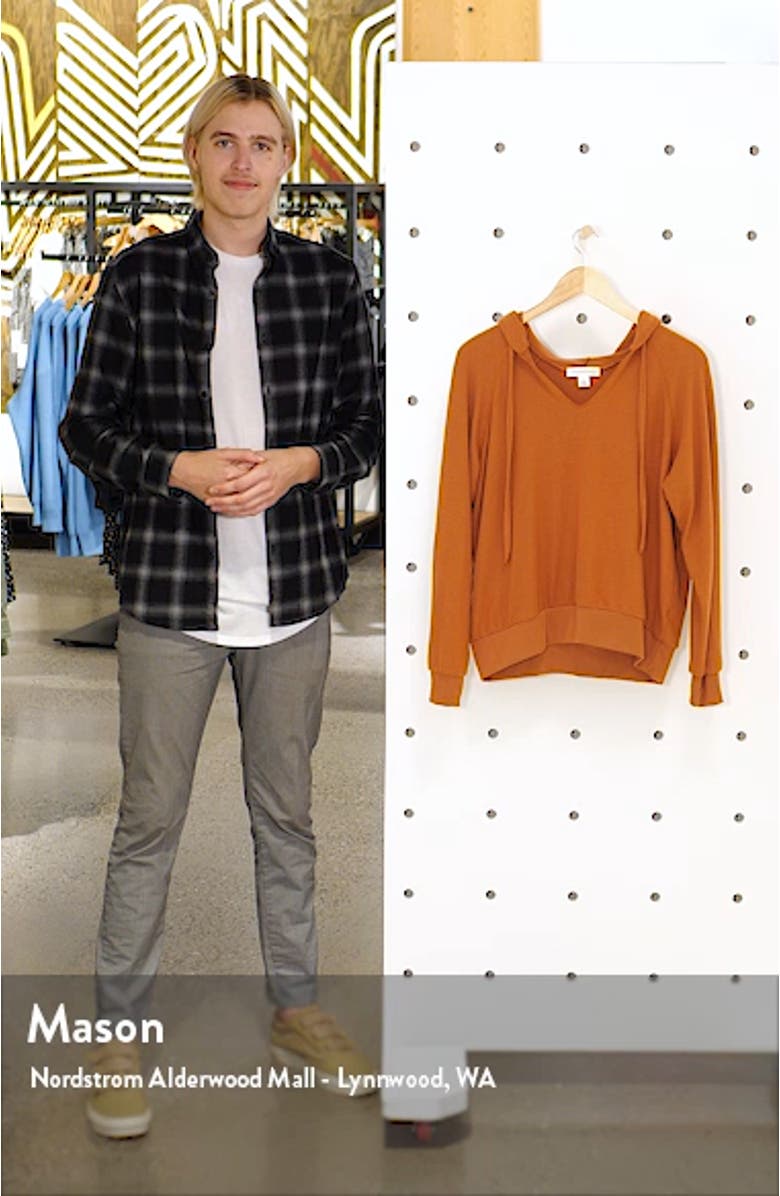 Cozy V-Neck Hooded Sweatshirt, sales video thumbnail