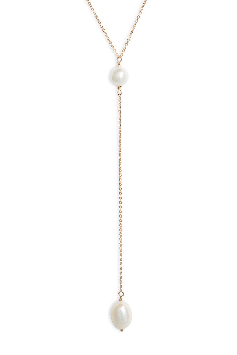 Penny Freshwater Pearl Y-Necklace, Main, color, GOLD