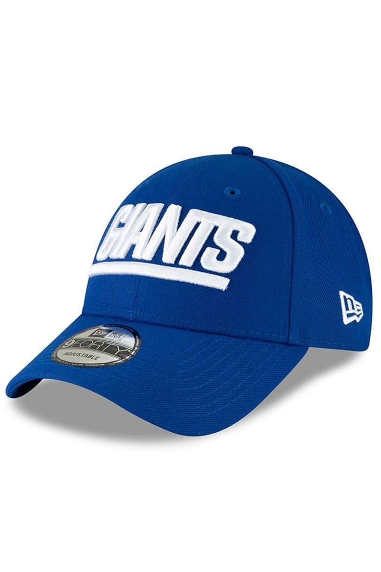 Men's New Era Royal New York Giants The League Throwback 9FORTY Adjustable Hat, Main, color, Royal