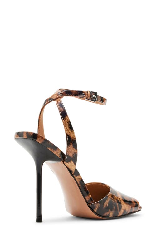 Steve Madden Lilac Ankle Strap Sandal In Leopard Patent