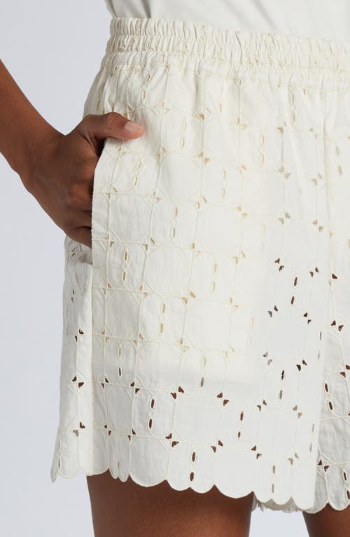 Moncler Eyelet Shorts In White