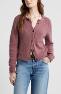 Treasure & Bond Fitted Textured Cotton Cardigan