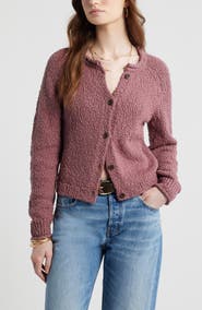 Treasure & Bond Fitted Textured Cotton Cardigan