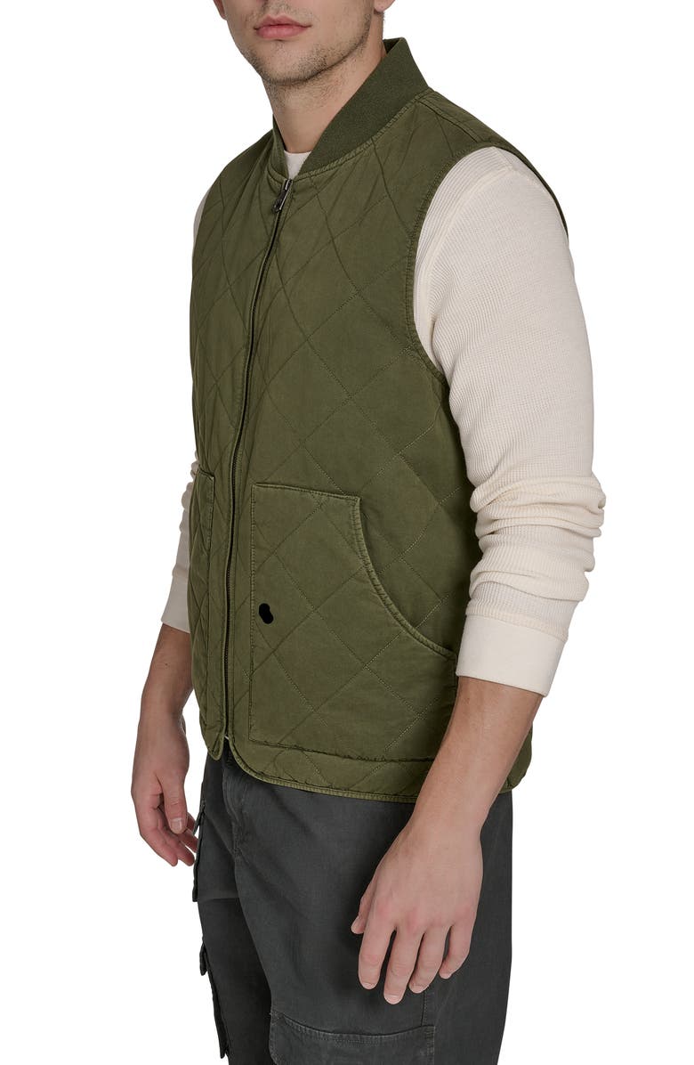 Levi's Diamond Quilted Workwear Vest, Alternate, color, Olive