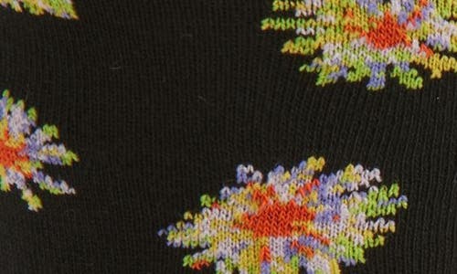 Paul Smith Lumin Floral Cotton Blend Socks In Black
