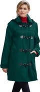 Jessica London Hooded Toggle Wool Coat