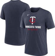 Nike Men's Nike Heather Navy Minnesota Twins Logo Tri-Blend T-Shirt