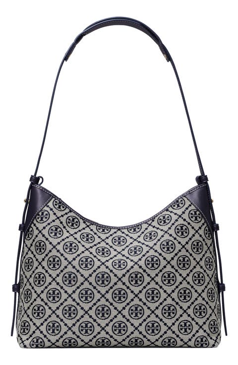 T Monogram Logo Jacquard Messenger Bag