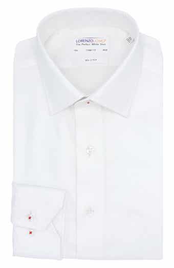 Lorenzo Uomo Trim Fit Textured Solid Cotton Dress Shirt