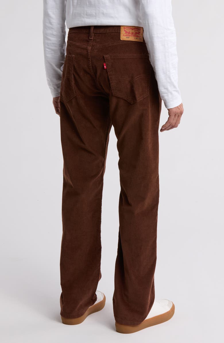 Levi's<sup>®</sup> 505<sup>™</sup> Regular Straight Corduroy Pants, Alternate, color, Teak