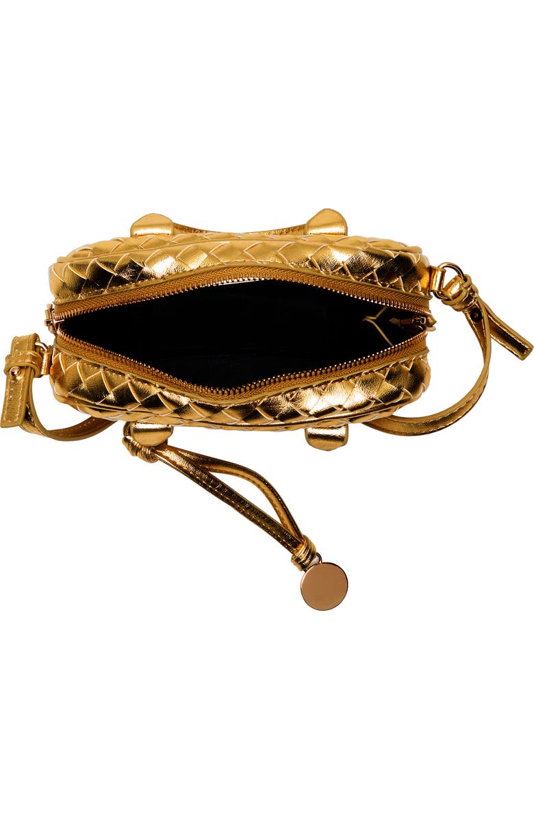 URBAN EXPRESSIONS HANDBAGS Woven Crossbody Bag, Alternate, color, Gold