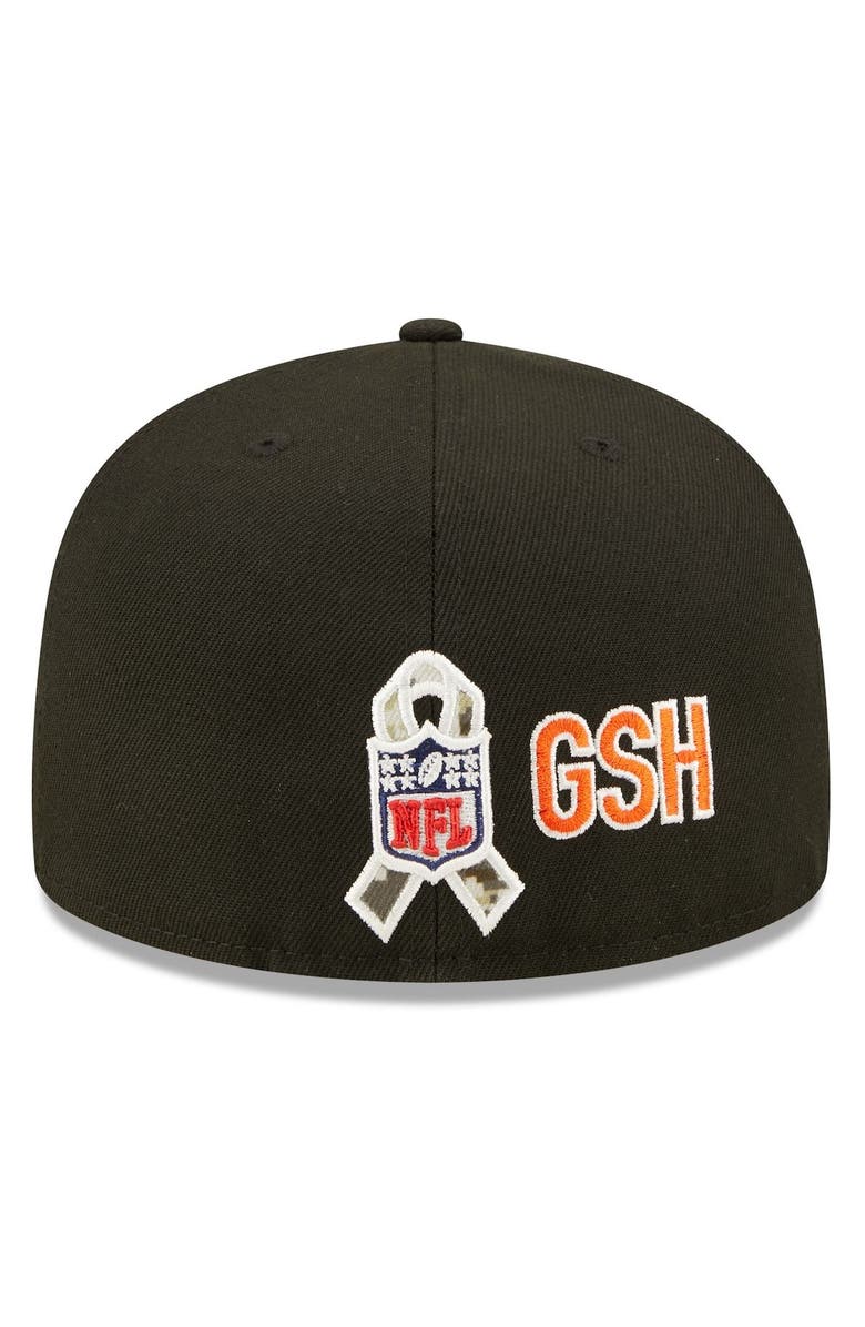 New Era Men's New Era Black Chicago Bears 2022 Salute To Service 59FIFTY Fitted Hat, Alternate, color,