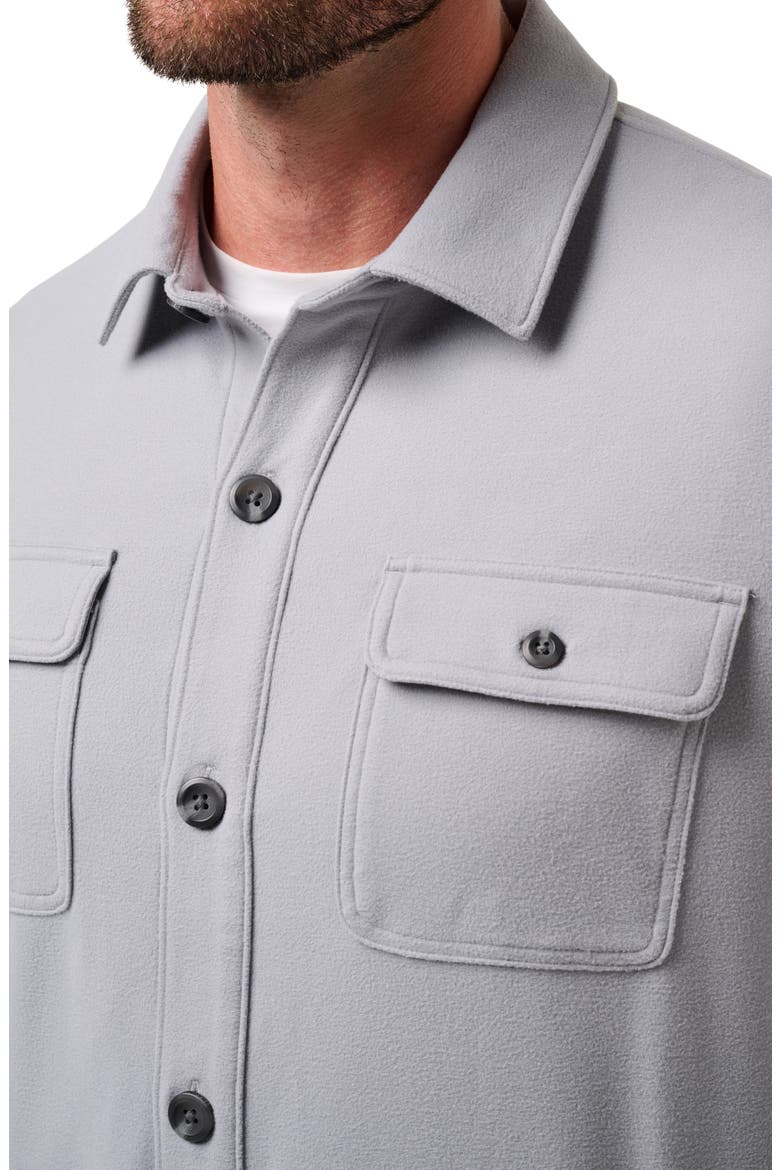 Polar Fleece Shirt Jacket, Alternate, color, SLEET