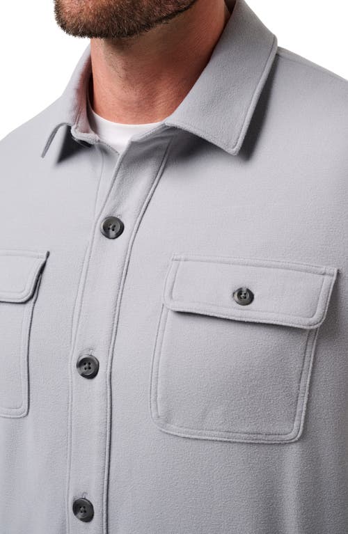 Travismathew Polar Fleece Shirt Jacket In Gray