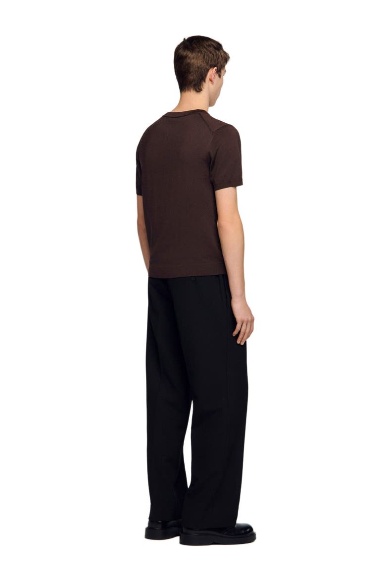 Knitted T-shirt, Alternate, color, Chocolate