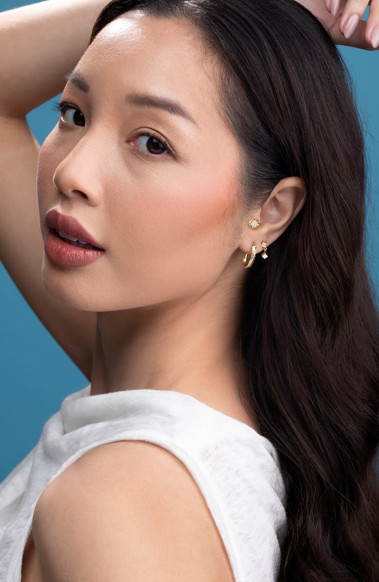 Bony Levy Icon Pavé Diamond Heart Stud Earrings, Alternate, color, 18K Yellow Gold